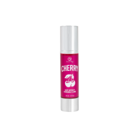 2 en 1 Lubrifiant et huile de massage cerise chauffant